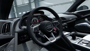 Soporte TrackIR y novedades Assetto Corsa EVO Vista interior del habitáculo del Audi R8 en Assetto Corsa EVO actualización 0.9