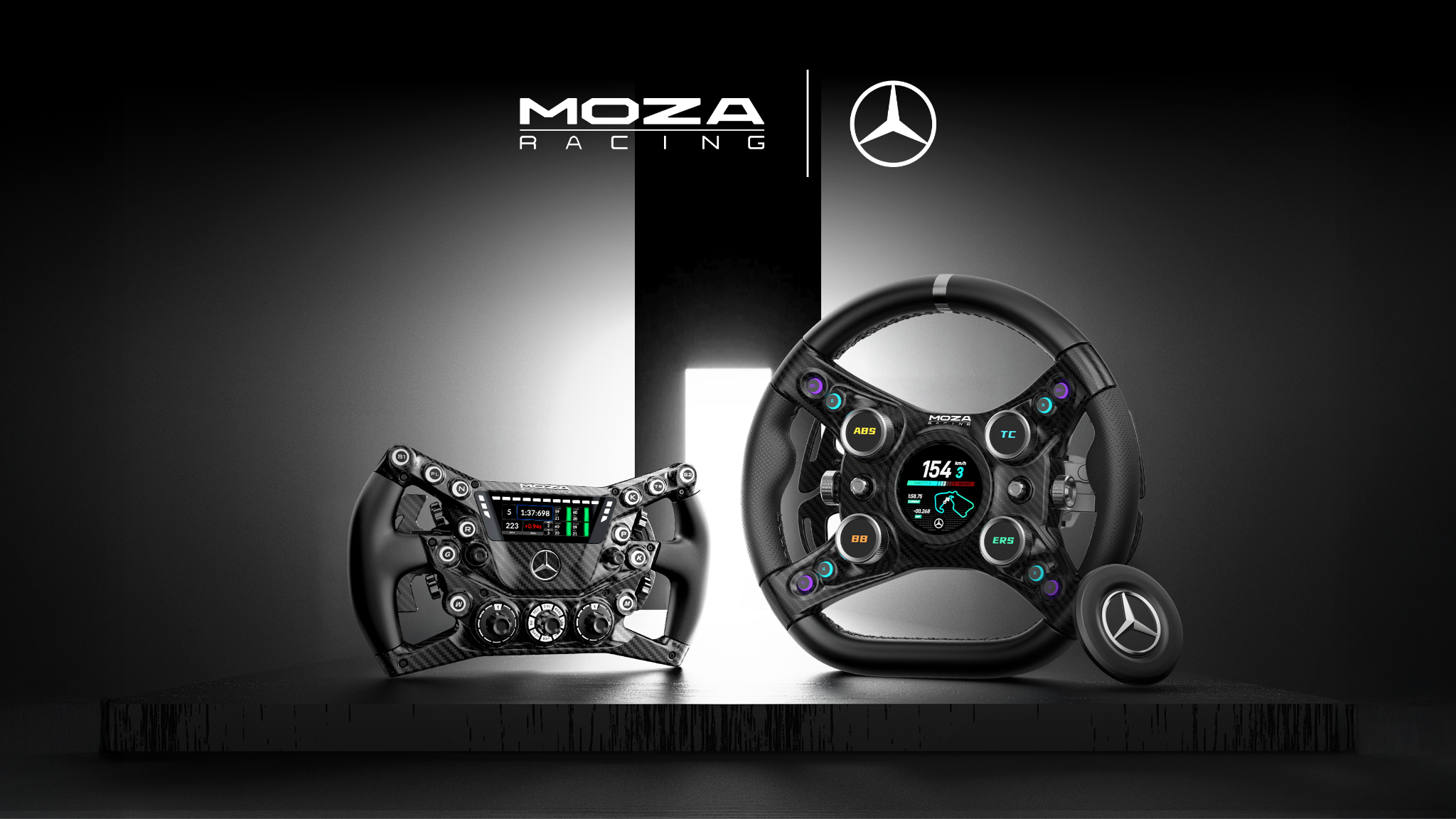 Volantes de simracing MOZA Racing con licencia oficial de Mercedes-AMG.