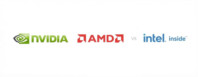 logo nvidia amd intel