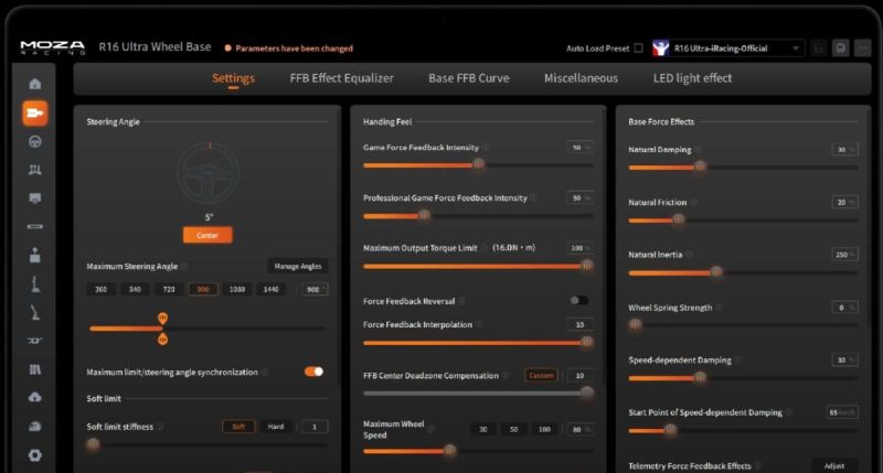 Software de gestión para hardware de Moza